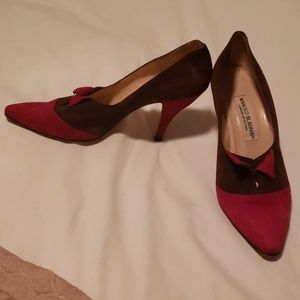 Manolo Blahnik - Red and Brown Heel